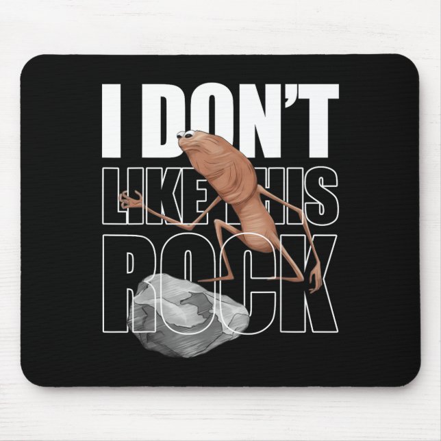 Retro Marcus The Worm I Don't Like This Rock  Mousepad (Vorne)