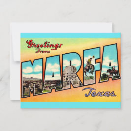 Retro Marfa Texas Gruß Postkarte