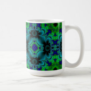 Retro Margeriten - Artdeco in grün blau schwarz Kaffeetasse