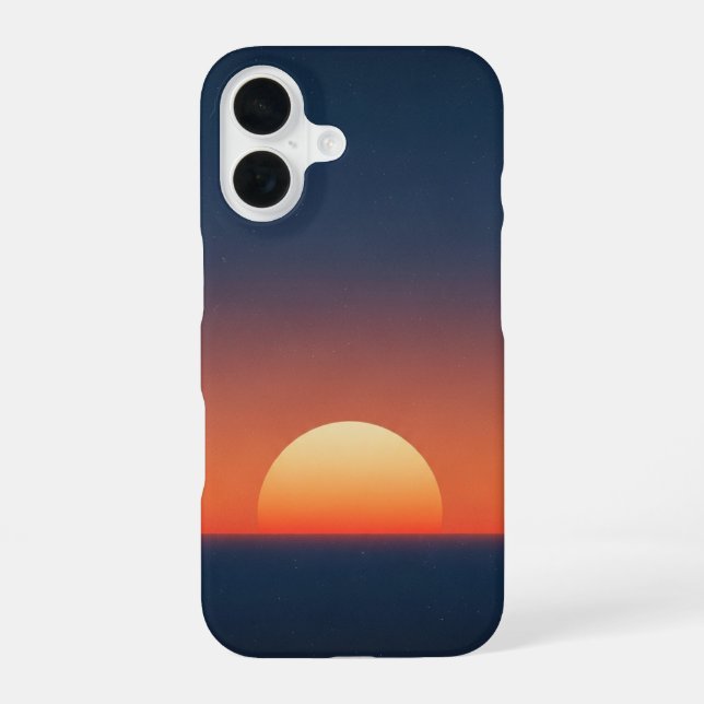 Retro Marine Horizont iPhone 16 Hülle (Rückseite)