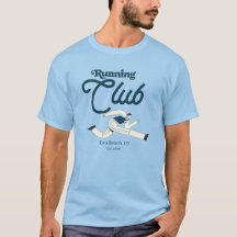 Retro Marineblau Laufclub Personalisierte Grafik