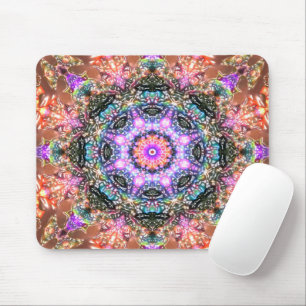 Retro marmorierte Blume farbige Hauttöne persisch Mousepad