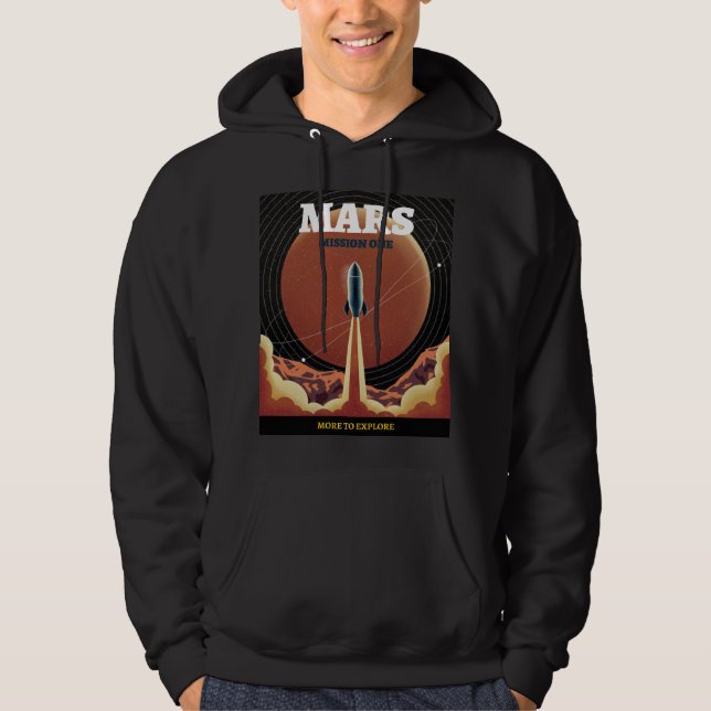 Retro-Mars-Expedition Hoodie (Vorderseite)