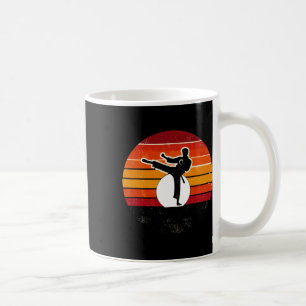 Retro Martial Arts Sunset Silhouette Kick - Karate Kaffeetasse