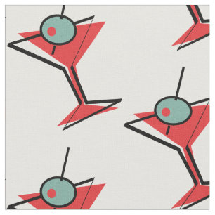 Retro Martini-Glas Stoff