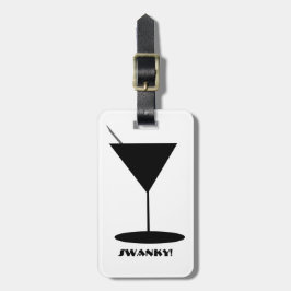 Retro Martini Glass Gepäckanhänger