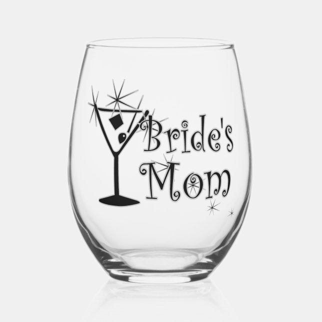Retro Martini - Mama von Bride Weinglas Ohne Stiel (Vorderseite)