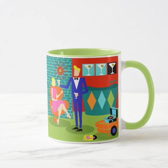 Retro Martini-Paar-Tasse Tasse (Rechts)