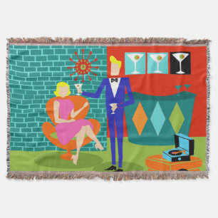Retro Martini-Paar-Wurfs-Decke Decke