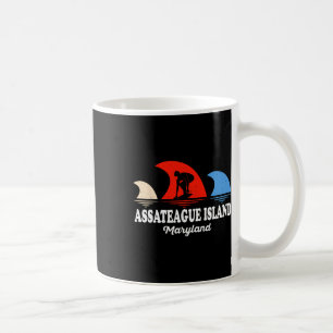 Retro Maryland Ateague Island Surfen Kaffeetasse