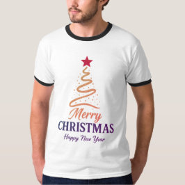 Retro Matching Christmas Ringer Tee USA