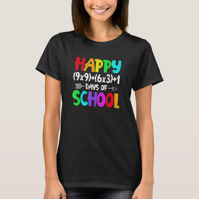 Retro Math Formula 100 Days Of School Shirt Math T (Vorderseite)