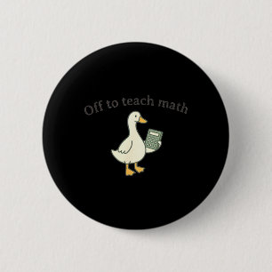 Retro-Mathe-Lehrer Gans Mathematik-Lehrer Button