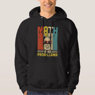 Retro-Mathematik ist kein Problem Llama Vintage Hoodie