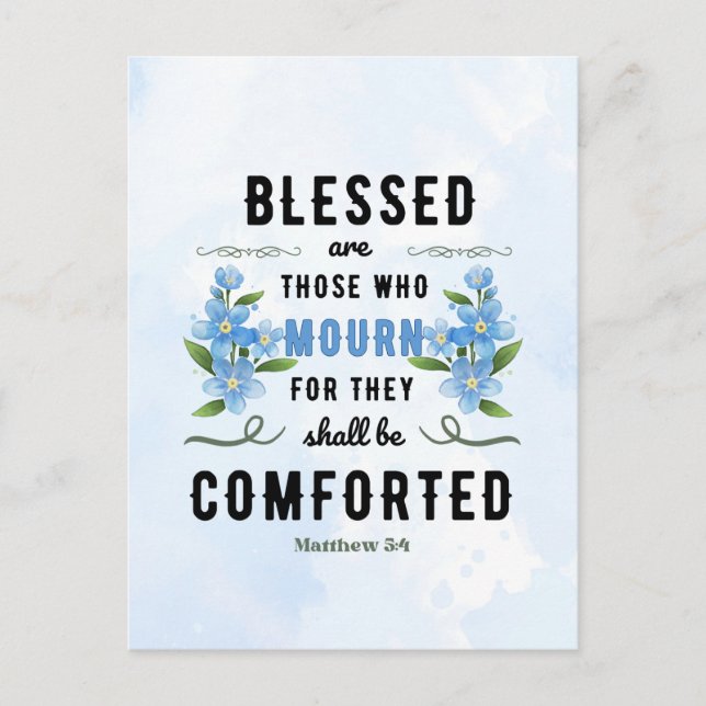 Retro Matthew 5:4 Bibelverse Postkarte (Vorderseite)