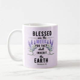 Retro Matthew 5:5 Bibelverse Kaffeetasse