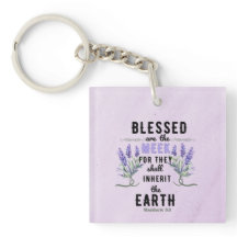 Retro Matthew 5:5 Lavender Wasserfarbe