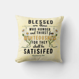 Retro Matthew 5:6 Wasserfarbe Kissen