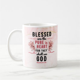 Retro Matthew 5:8 Calla Lilien Wasserfarbe Kaffeetasse