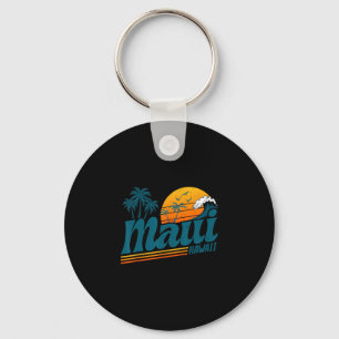 Retro Maui Hawaii Hawaiianische Insel Palmenstrand Schlüsselanhänger
