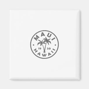 Retro Maui Hawaii Palme Baum Herren Damen Mädchen  Magnet