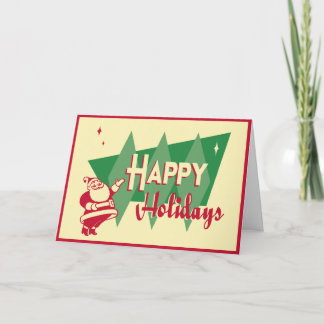 Retro MCM Weihnachtskarte Feiertagskarte
