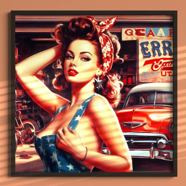 Retro Mechanic Girl Poster (Von Creator hochgeladen)