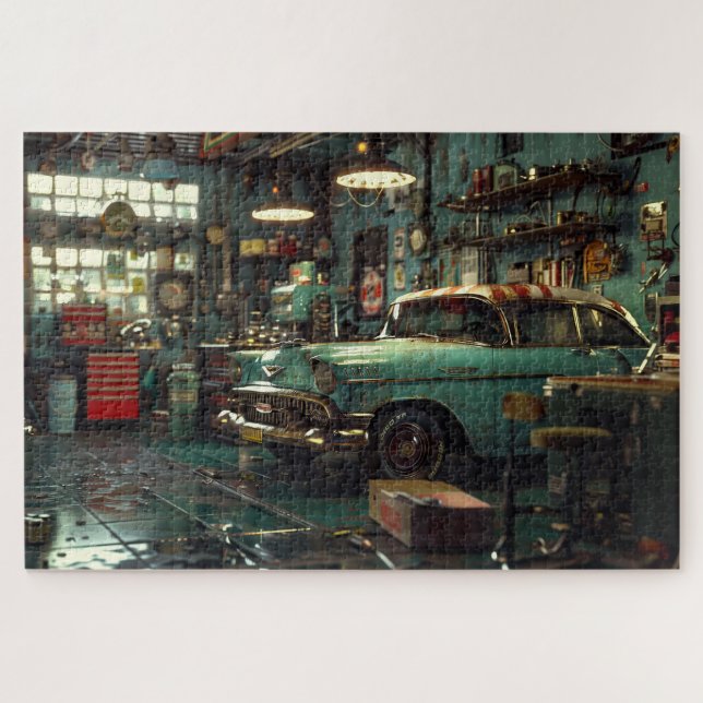 Retro Mechanics Garage der 50er Jahre (Horizontal)