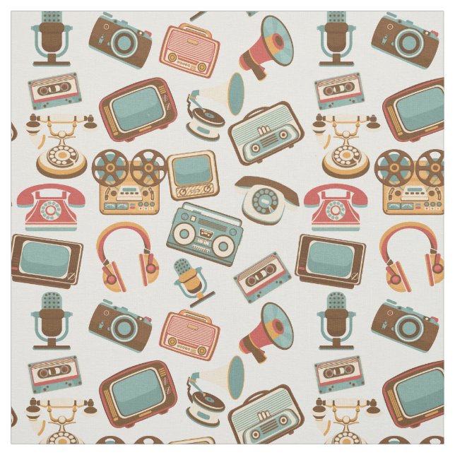 Retro Media Patterngewebe Stoff (Muster)