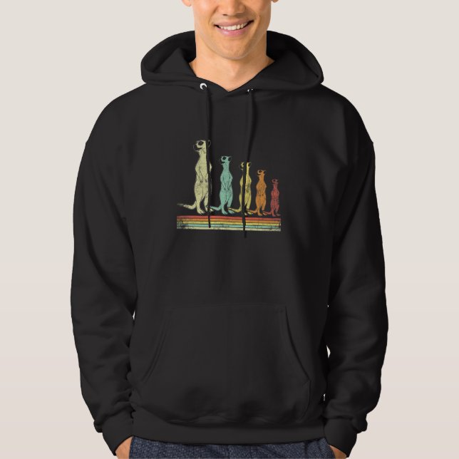 Retro Meerkat 1 Hoodie (Vorderseite)
