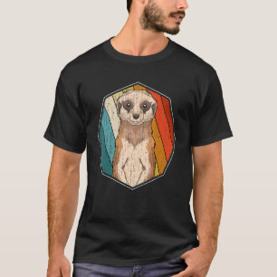 Retro Meerkat Africa Safari Zoo Animal Meerkat T-Shirt