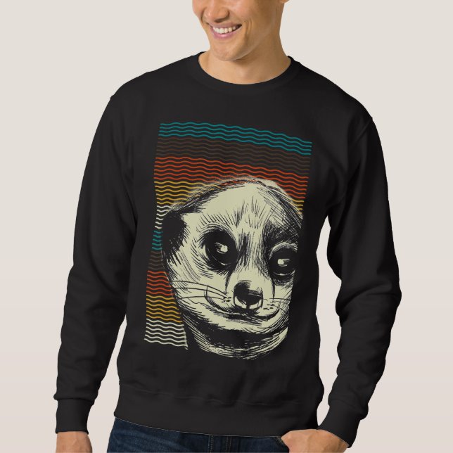 Retro Meerkat Sweatshirt (Vorderseite)