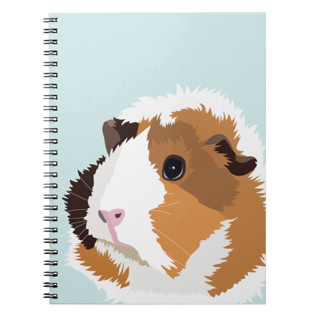 Retro Meerschweinchen "Elsie" Notizbuch Notizblock (Vorderseite)