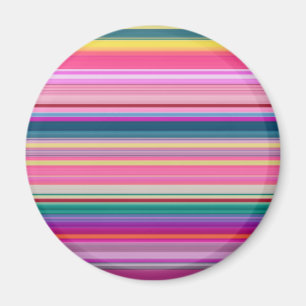 Retro-Mehrfarbstreifen Magnet