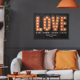 Retro Meilenstein 40 Jahre Personalisierte Liebe Poster