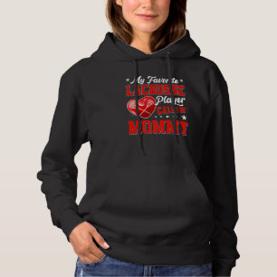 Retro Mein Lieblings-Lacrosse-Player ruft mich Mom Hoodie