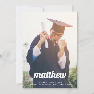 RETRO MEIN NAMEN IST University Two Foto Law GRAD Ankündigung