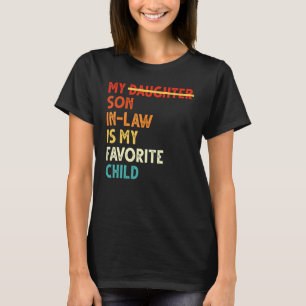 Retro Mein Schwiegersohn ist mein Lieblingskind V T-Shirt