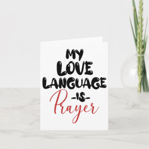 Retro meine Liebe Sprache ist Gebet Jesus Christli Karte