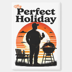 Retro meinen perfekten, dunklen Urlaub Magnet