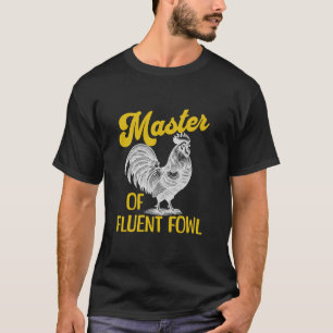 Retro Meister der fließenden Federvieh-Sprache Vin T-Shirt
