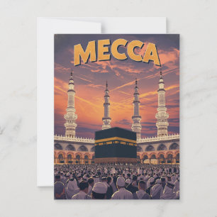 Retro-Mekka-Reise Postkarte