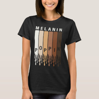 Retro Melanin Poppin Afro Schwarzer Geschichtsmona T-Shirt