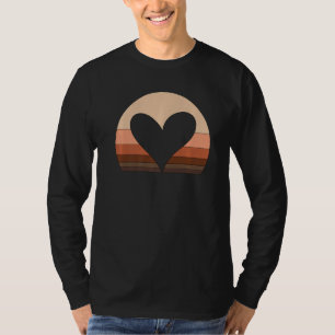 Retro Melanin Skin Tone Herz Schwarzer Pride Melan T-Shirt