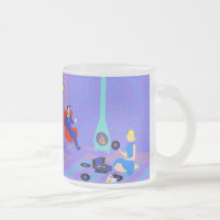Rétro même à la maison la tasse en verre givré