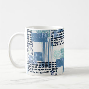 Retro Memphis Doodle Nahtloses Muster Kaffeetasse