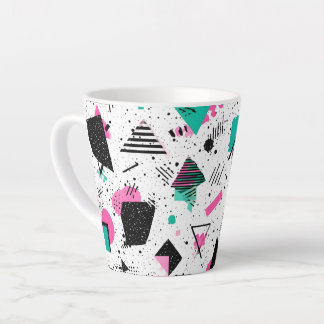 Retro Memphis Geometric Pattern Milchtasse