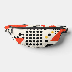 Retro-Memphis-Stil geometrisch Rot und Schwarz Bauchtasche