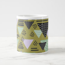Retro-Memphis-Stil geometrische Dreiecke Kunst-Tas