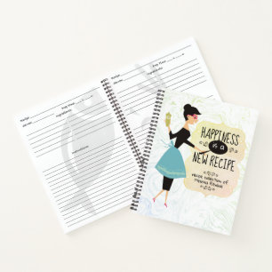 Retro ménagère livre de recettes personnelles carn